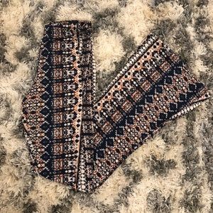 Graphic Print Flare Leg Mudd Pants